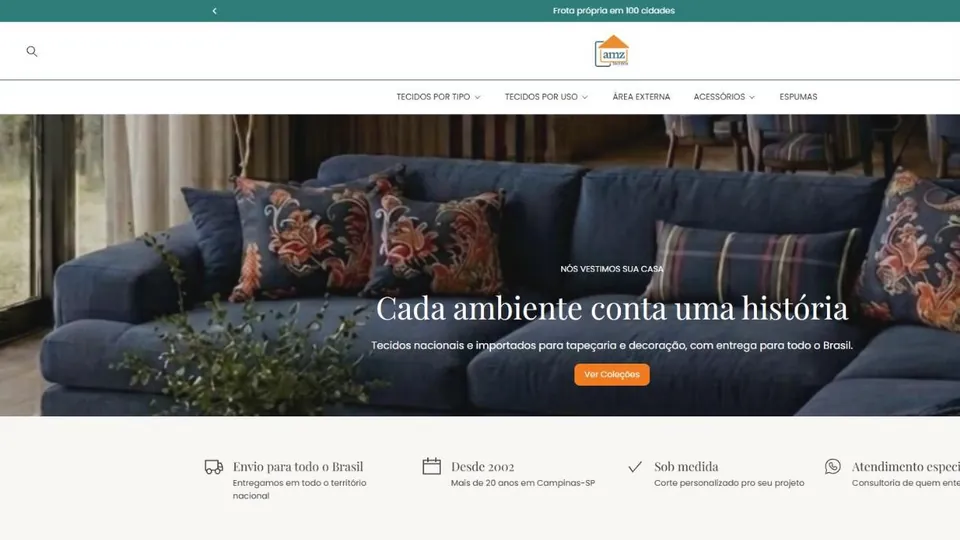 Página inicial: Loja Armazém Tecidos